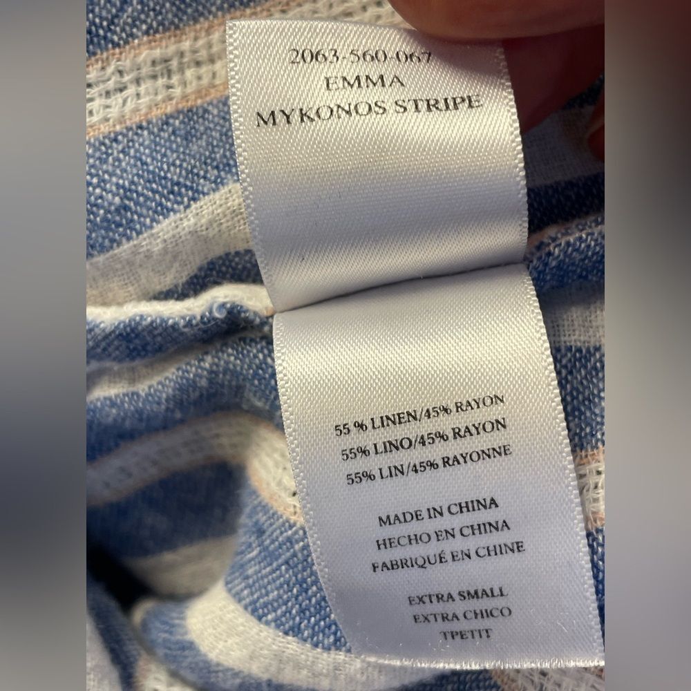 Rails Emma Mykonos Stripe Linen Blend Mini Dress … - image 7